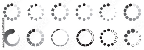 Set of loading icons