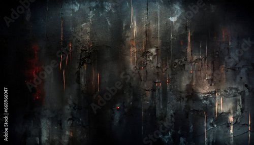 Partially burnt grunge wall background