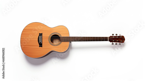 acoustic guitar isolated on a white background