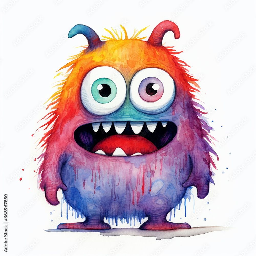 Colorful Monster Illustration Vibrant Magic