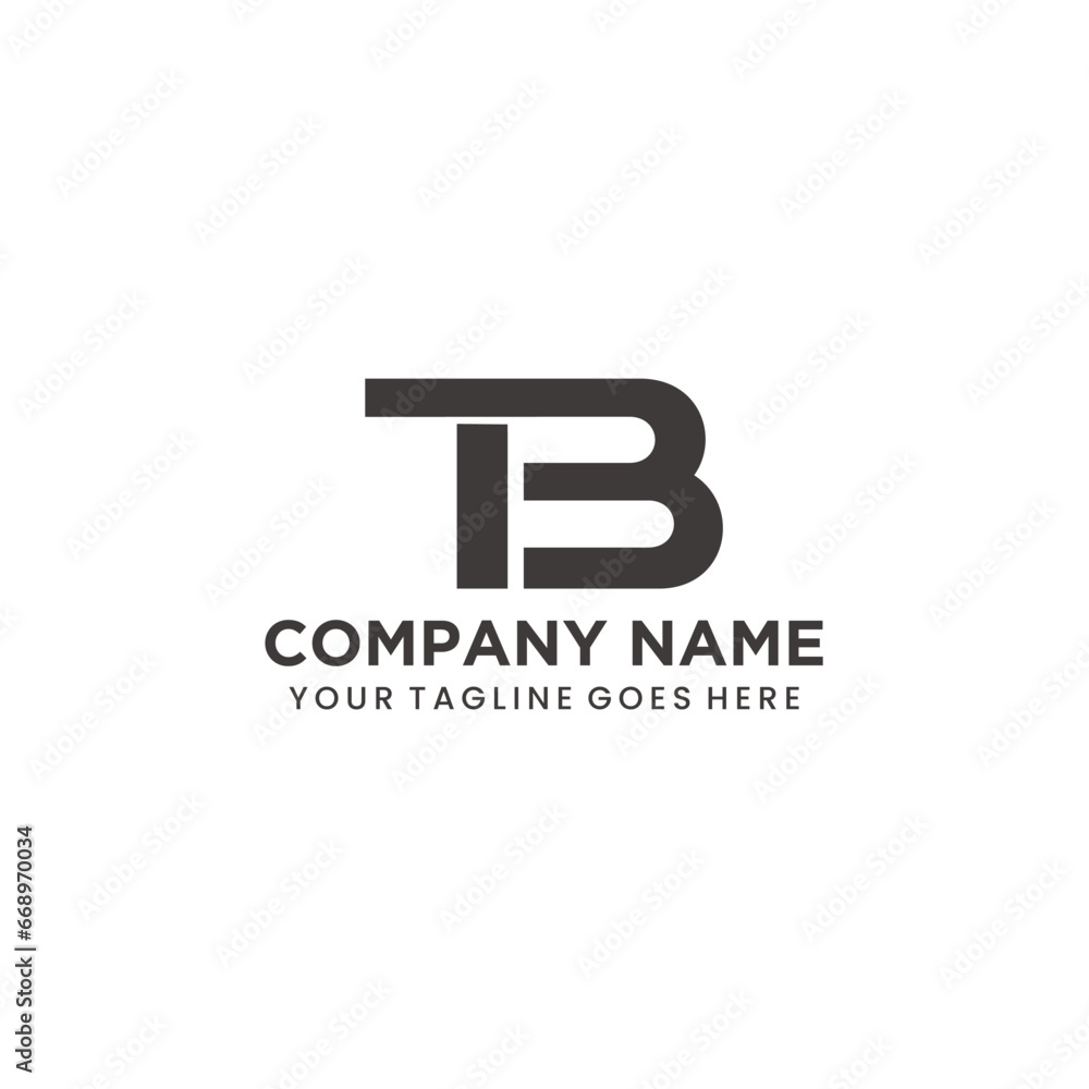 initial logo letter TB simple modern vector template eps initial logo letter TB simple modern vector template eps