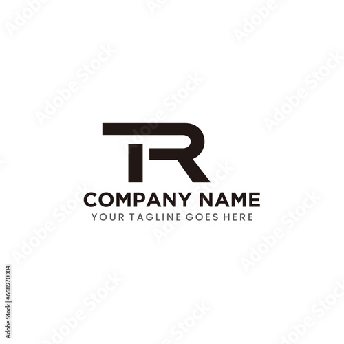 letter TR initial logo design simple modern concept ideas vector template