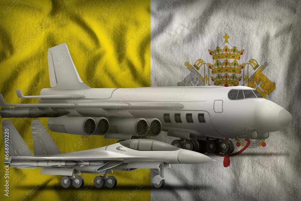 Obraz premium Holy See air forces concept on the state flag background. 3d Illustration