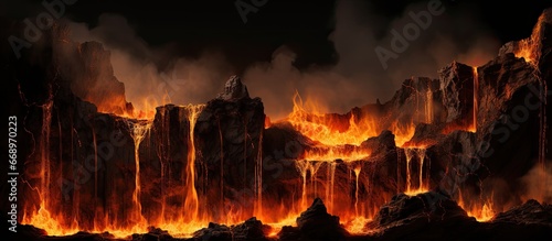 Flaming cascades photo