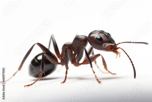 Ant on white background
