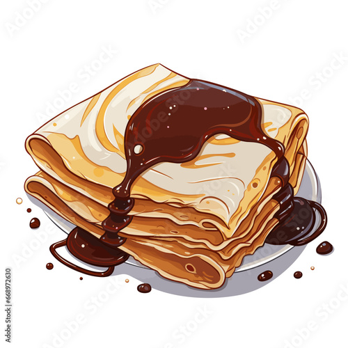 Crepe on white background