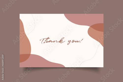 thanks you card modern template creative on pastel color.suitable for invitation,wedding design