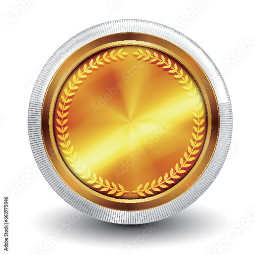 ボタン　メダル　ローレル　フレーム　アイコン