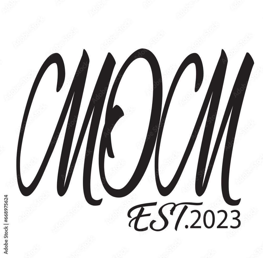 Fototapeta premium Vector Calligraphic lettering composition of I love You Mom. Happy Mother's Day
