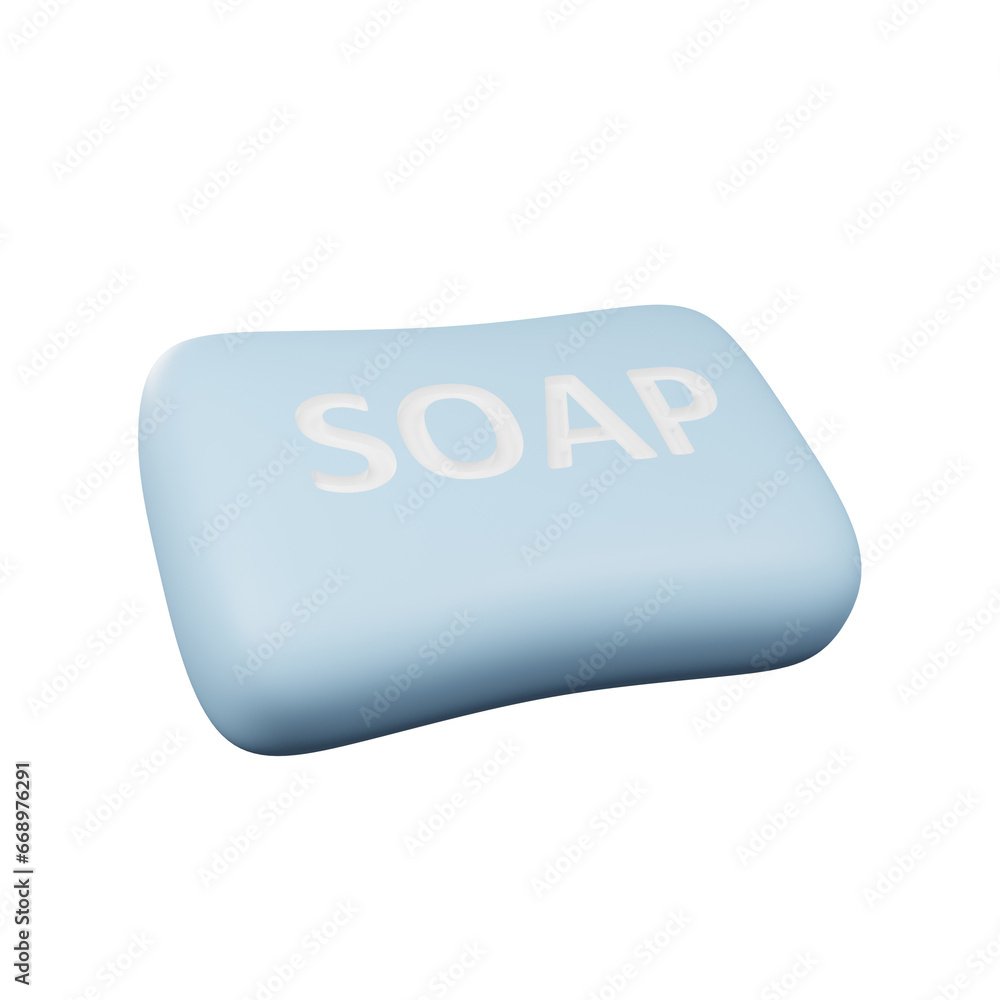 Soap 3d render icon illustration Soap 3d render icon illustration