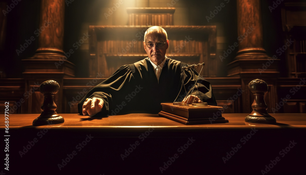 High quality stock photography of a judge with a Chairman's gavel,in court High quality stock photography of a judge with a Chairman's gavel,in court
