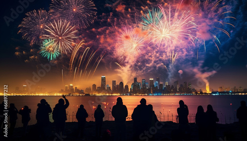 Joyful New Year's Fireworks © Suralai