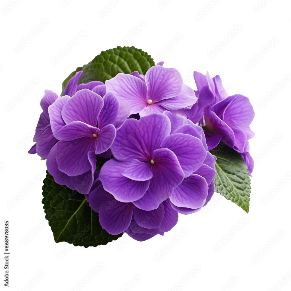 African Violet isolated on transparent background