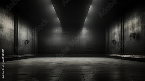 Beautiful Original black background image of a full empty space and white neon lights ©  Mohammad Xte