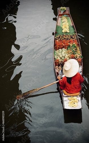 Floating market in Thailand  