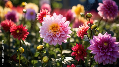 pink and yellow flowers