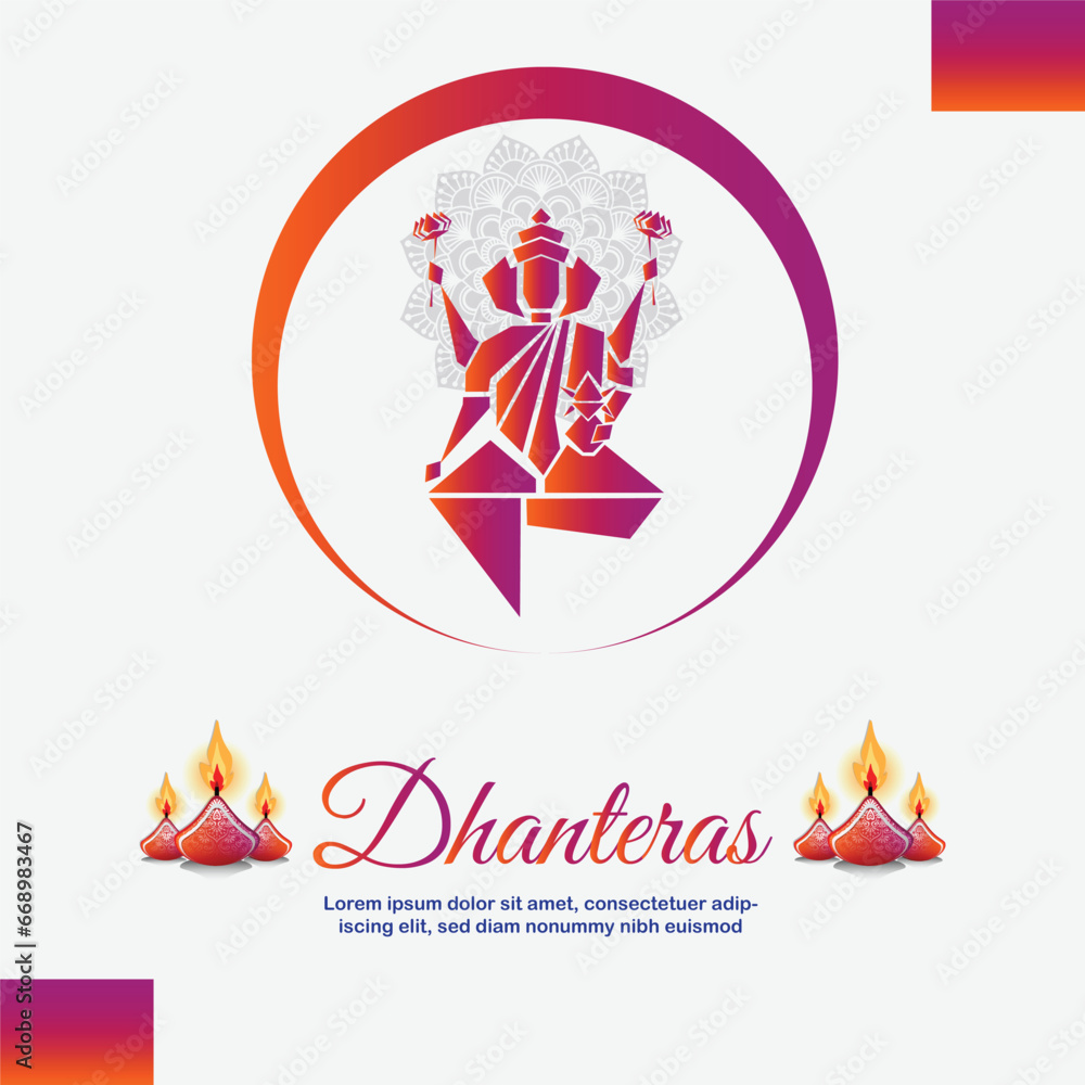 Indian festival Dhanteras occasion background 