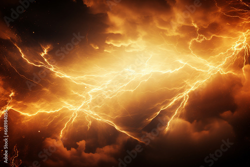Abstract background of stormy sky with lightning