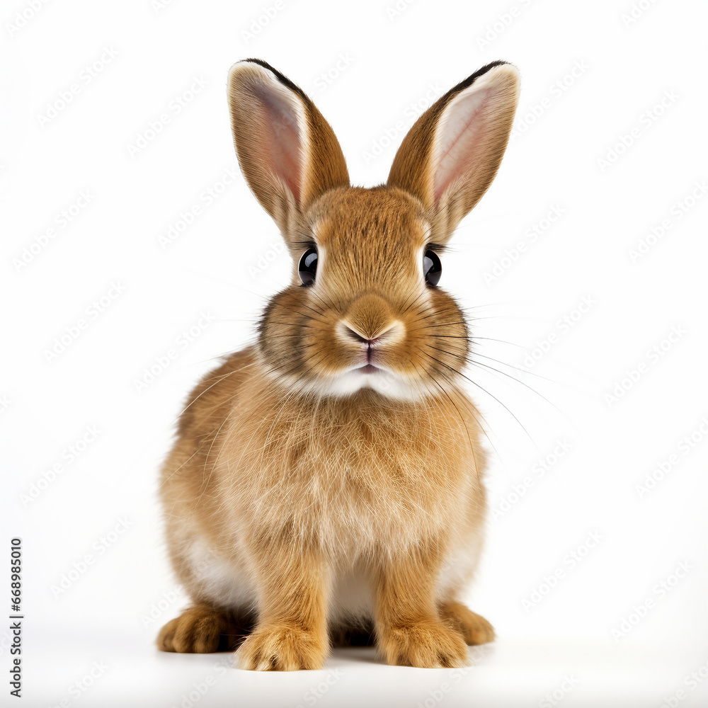 Fototapeta premium white rabbit isolated on white