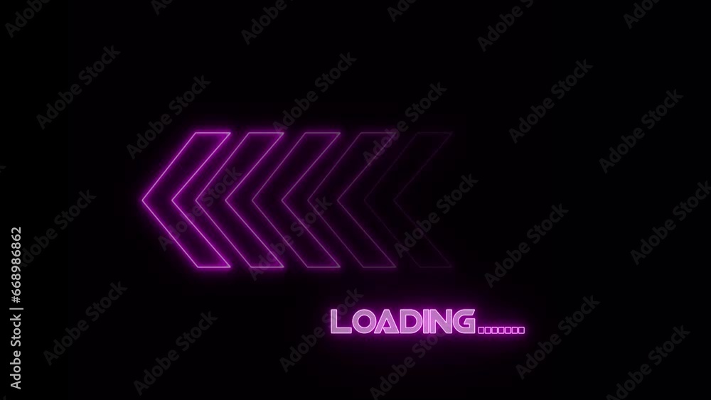 neon arrow loading bar neon arrow loading bar