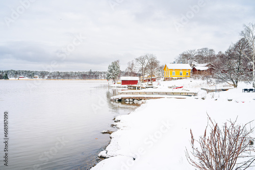 Turku in wintertime, Finland photo