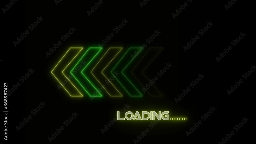 Loading bar, arrow loading bar, neon progress bar Loading bar, arrow loading bar, neon progress bar