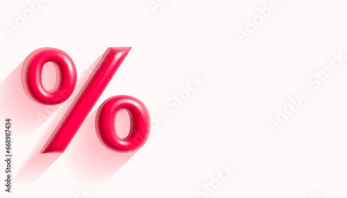 3d style percentage icons banner with empty space to calculate taxes