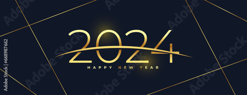 happy new year 2024 greeting poster design