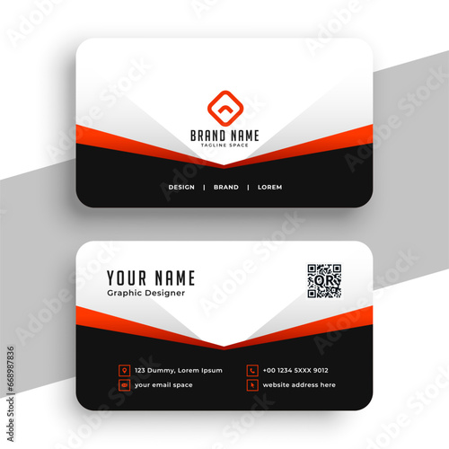 professional business card layout for individual contact