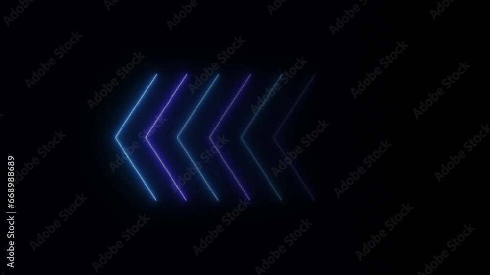 Directional neon line, arrow directional line Directional neon line, arrow directional line