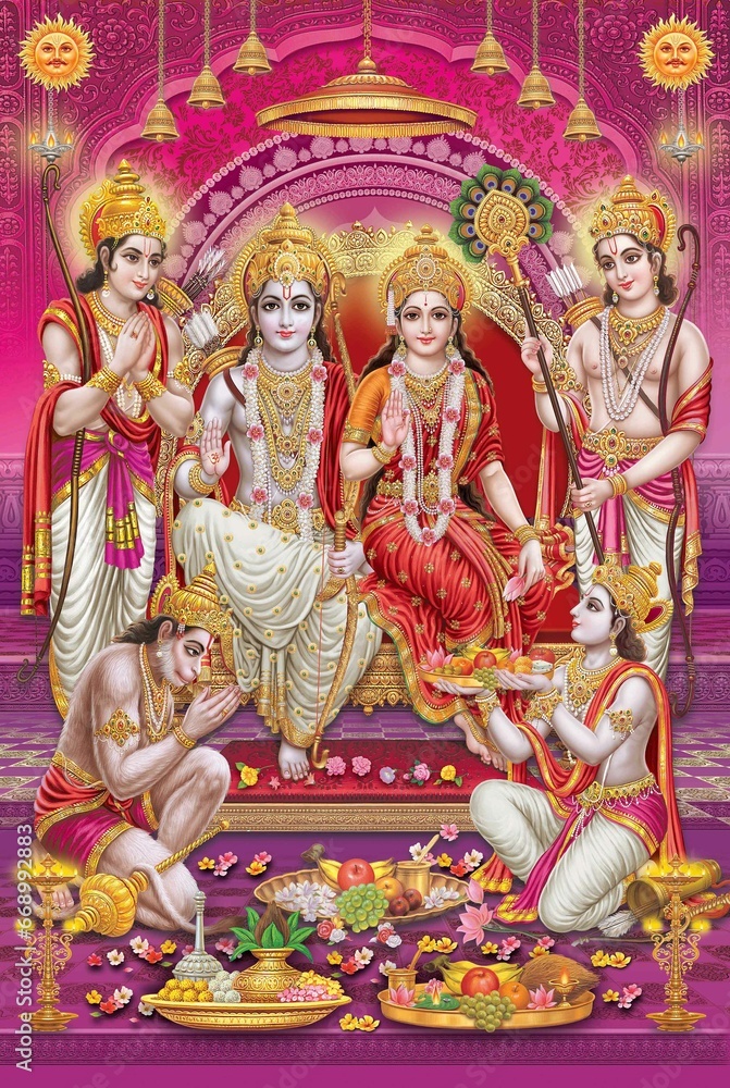 Ram Darbar, Lord Ram, Lord Sita, Sita Ram, Diwali Pooja,  Festival