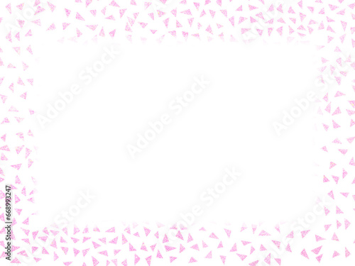 キラキラのピンクラメゴールド紙吹雪のイラスト素材 透け感のあるフレーム
