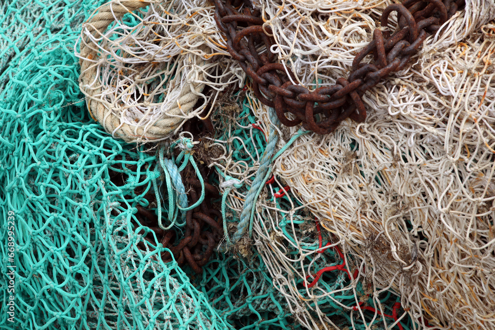 Ropes and fishing nets - Honfleur - harbour - Normandy - France