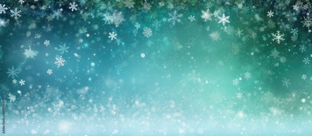 Winter background with falling snowflakes