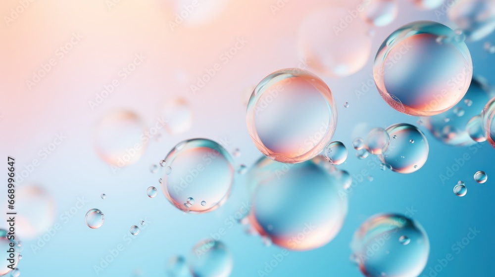 Minimalistic Superb Clean Abstract Essential Oil Bubbles Background AI Generated