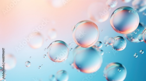 Minimalistic Superb Clean Abstract Essential Oil Bubbles Background AI Generated