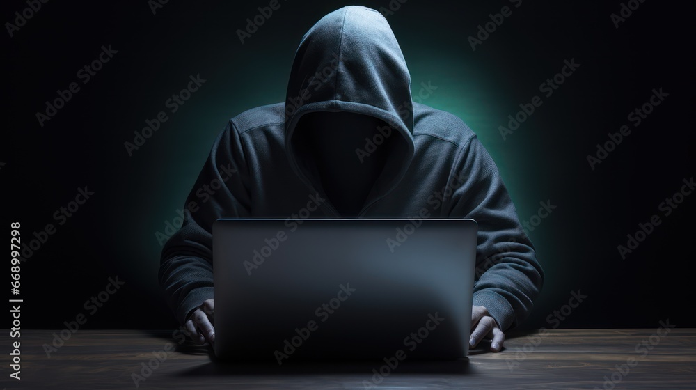 Minimalistic Superb Clean Image of Anonymous Worker Using Laptop AI Generated Minimalistic Superb Clean Image of Anonymous Worker Using Laptop AI Generated