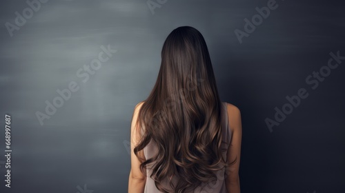 Minimalistic Superb Clean Image of Woman with Long Hair AI Generated
