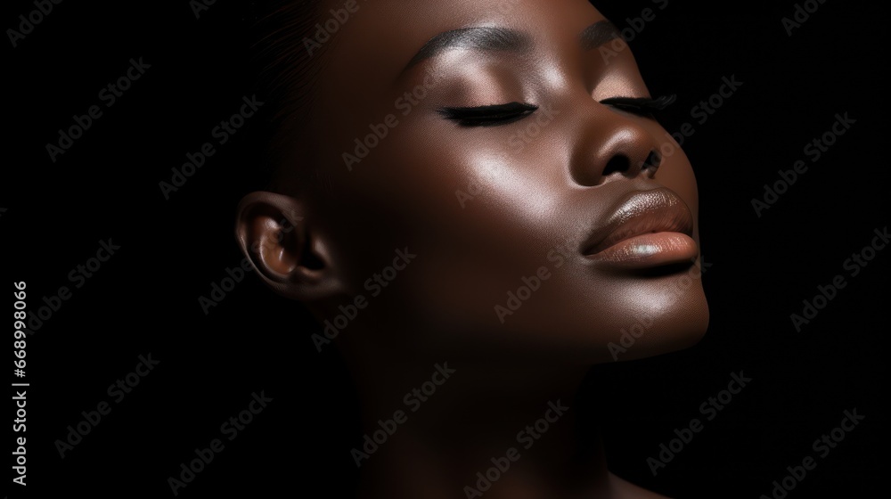 Natural Beauty Portrait of a Black Woman AI Generated