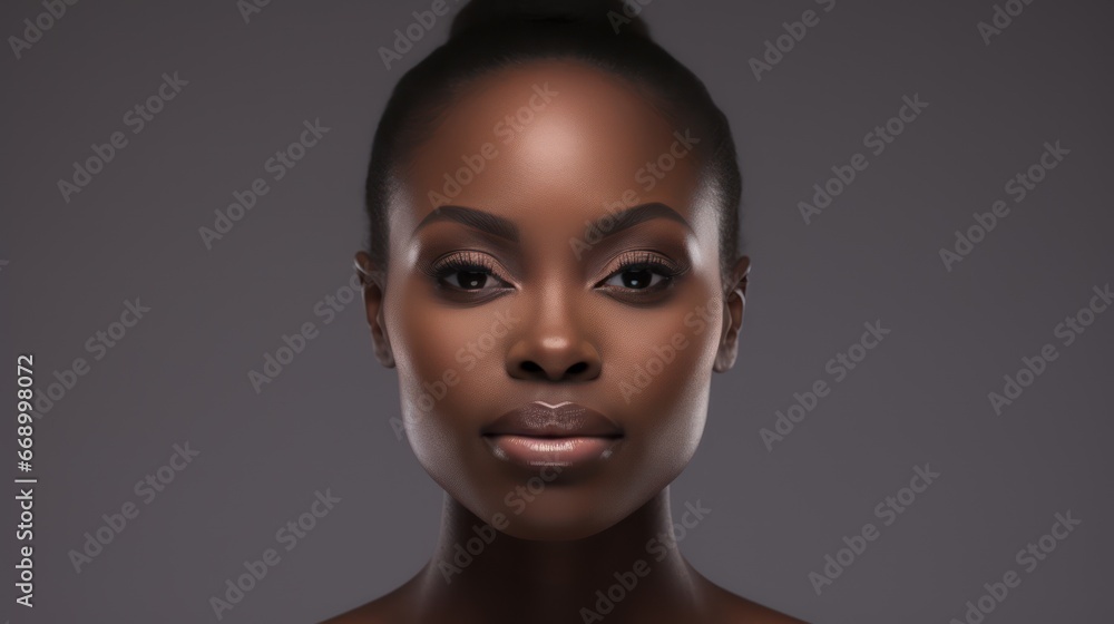 Natural Beauty Portrait of a Black Woman AI Generated Natural Beauty Portrait of a Black Woman AI Generated