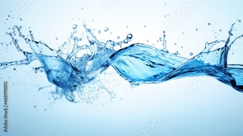 Minimalistic Blue Glass Water Splash AI Generated