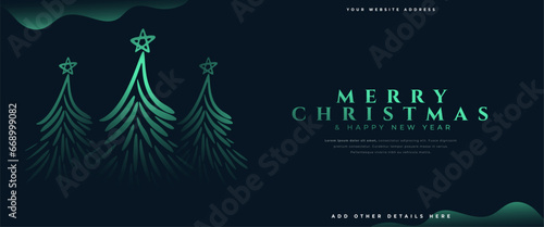 decorative and elegant merry christmas festival season wallpaper design