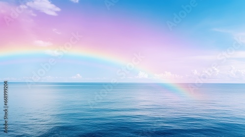 Vibrant Rainbow Over Ocean and Land AI Generated © AlexandraRooss