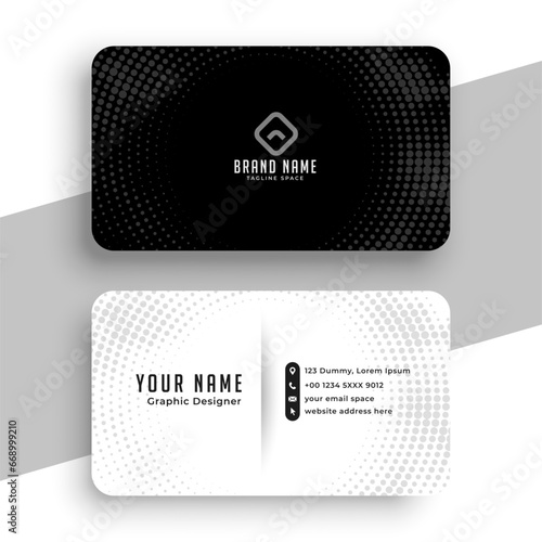 black and white business identity card template for company branding