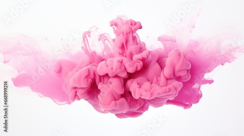 Bright Pink Ink Cloud in Water: Minimalistic and Superb Clean Image AI Generated