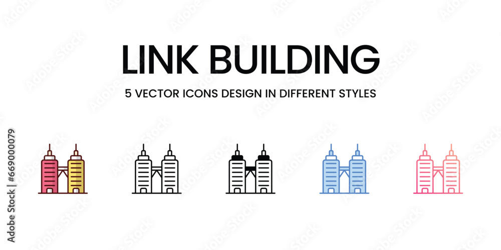 Link Building icon. Suitable for Web Page, Mobile App, UI, UX and GUI design.