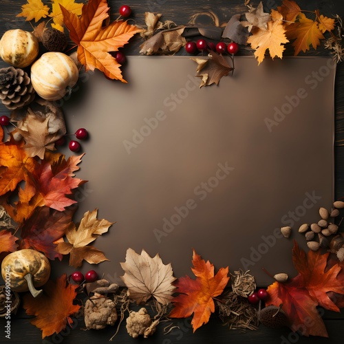 autumn background with leaves, autumn leaves background, autumn, fall, fall background, fall background with leaves, Thanksgiving background, Generative AI 