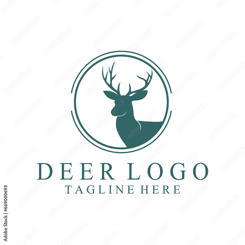 vector image of a deer logo, on a white background. vector image of a deer logo, on a white background.