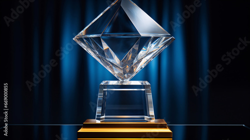 Luminescent Crystal Trophy  A Shining Tribute to Excellence in Competitive Arenas photo