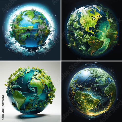 earth globe set continent sustainable universe planet save sphere globe conservation international environmental